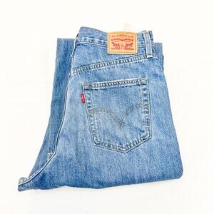 Levi's High Waisted Straight Denim Jeans Ripped Zip Fly Size 29